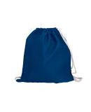 Promo Goods  BG400 Cotton Canvas Drawstring Backpa in Navy blue