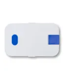 Promo Goods  KU119 Bento Style Lunch Box in Wht/ reflex blue