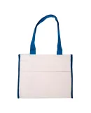 Promo Goods  BG410 Cotton Gusset Accent Box Tote in Navy blue