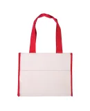 Promo Goods  BG410 Cotton Gusset Accent Box Tote in Red