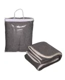 Promo Goods  OD309 Thick Needle Sherpa Blanket in Gray
