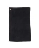 Promo Goods  TW101 Golf Towel With Grommet And Hoo in Black