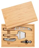 Promo Goods  KU123 Home & Table Wine & Cheese Set in Bamboo