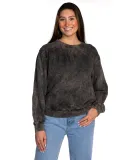 Dyenomite 845MW Premium Fleece Mineral Wash Crewne in Grey mineral wash