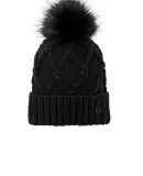 New Era NE911    Faux Fur Pom Beanie in Black