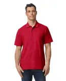 Gildan 64800 Men's Softstyle Double Pique Polo in Cherry red