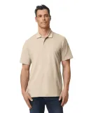 Gildan 64800 Men's Softstyle Double Pique Polo in Sand