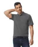 Gildan 64800 Men's Softstyle Double Pique Polo in Charcoal
