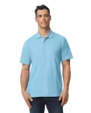 Gildan 64800 Men's Softstyle Double Pique Polo in Light blue