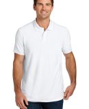 Gildan 64800 Men's Softstyle Double Pique Polo in White