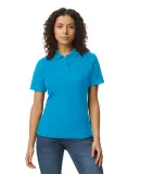 Gildan 64800L Ladies' Softstyle Double Pique Polo in Sapphire