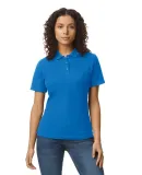 Gildan 64800L Ladies' Softstyle Double Pique Polo in Royal