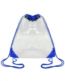 Liberty Bags OAD5007 Clear Drawstring Pack in Royal