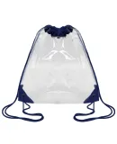 Liberty Bags OAD5007 Clear Drawstring Pack in Navy