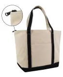Liberty Bags 8873 XL Zippered Boat Tote in Natural/ black