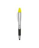 Promo Goods  PL-4093 Triple Play Stylus-Pen-Highli in Yellow