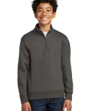 Port & Company PC78YQ    Youth Core Fleece 1/4-Zip in Charcoal