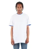 Shaka Wear SHDLT Adult 5.9 oz., Double Layer Short in White/ royal