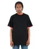 Shaka Wear SHDLT Adult 5.9 oz., Double Layer Short in Black/ red