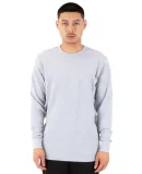 Shaka Wear SHFTC Men's Spandex Thermal Crewneck T- in Heather grey