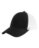 Tultex 51346 Twill Trucker Cap in Black/ white