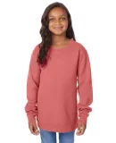 Comfort Wash GDH475 Garment-Dyed Youth Crewneck Sw in Coral craze