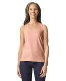 Gildan G672L Ladies' Softstyle CVC Racerback Tank in Dusty rose