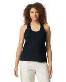 Gildan G672L Ladies' Softstyle CVC Racerback Tank in Pitch black