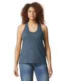 Gildan G672L Ladies' Softstyle CVC Racerback Tank in Pitch black mist