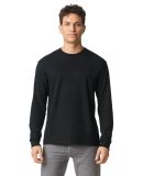 Gildan G674 Unisex Softstyle CVC Long Sleeve T-Shi in Pitch black