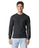 Gildan G674 Unisex Softstyle CVC Long Sleeve T-Shi in Pitch black mist