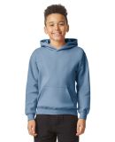 Gildan SF500B Youth Softstyle Midweight Fleece Hoo in Stone blue