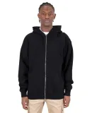 Shaka Wear SHGDZ Men's Garment Dye Double-Zip Hood in Black