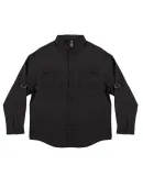 Burnside Clothing 2299 Baja Long Sleeve Fishing Sh in Black