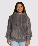 Dyenomite 854MW Premium Fleece Mineral Wash Hooded in Grey mineral wash