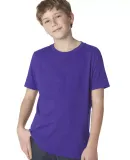 Next Level 3310 Boy's S/S Crew  in Purple rush