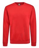 J America 8721 BTB Fleece Crewneck Sweatshirt in Red