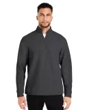 North End NE725 Men's Spirit Textured Quarter-Zip in Black heather