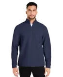 North End NE725 Men's Spirit Textured Quarter-Zip in Classic navy hth