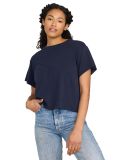 US Blanks US531OR Ladies' Organic Baby Rib Crop T- in Midnight