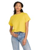 US Blanks US531OR Ladies' Organic Baby Rib Crop T- in Sunkist