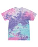 H1000 Tie-Dyes Adult Tie-Dyed Cotton Tee in Cotton candy