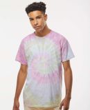 H1000 Tie-Dyes Adult Tie-Dyed Cotton Tee in Desert rose