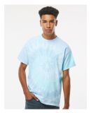 H1000 Tie-Dyes Adult Tie-Dyed Cotton Tee in Lagoon