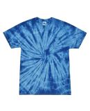 H1000 Tie-Dyes Adult Tie-Dyed Cotton Tee in Spider royal