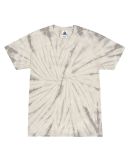 H1000 Tie-Dyes Adult Tie-Dyed Cotton Tee in Spider silver