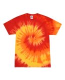 H1000 Tie-Dyes Adult Tie-Dyed Cotton Tee in Blaze