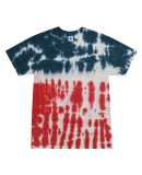 H1000 Tie-Dyes Adult Tie-Dyed Cotton Tee in Flag