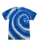 H1000 Tie-Dyes Adult Tie-Dyed Cotton Tee in Swirl blue