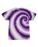 H1000 Tie-Dyes Adult Tie-Dyed Cotton Tee in Swirl purple